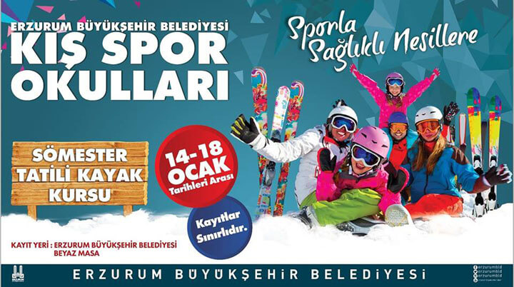 Erzurum Sömestr Tatili Kayak Kursu
