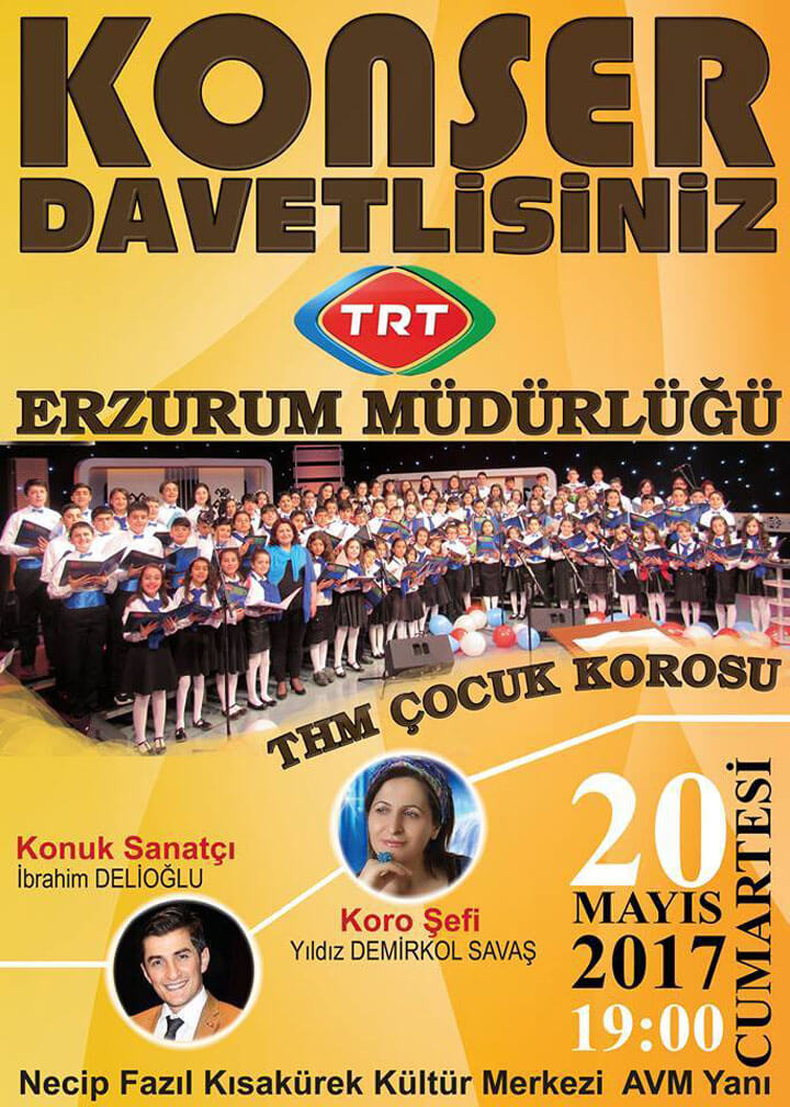 TRT Erzurum Müdürlüğü THM Çocuk korosu 2017 yılsonu konseri