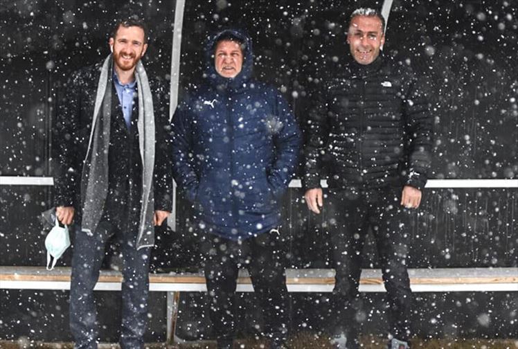 Erzurumspor Çok Hırslı, Kar ve Tipi Antrenmanlara Engel Olmuyor