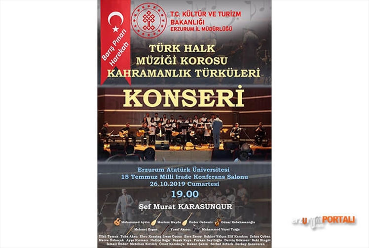 Erzurum'da Kahramanlık Türküleri Konseri