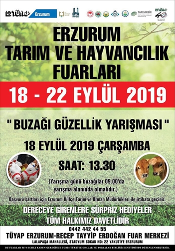 Doğu Anadolu Erzurum 2.Tarım ve Erzurum Hayvancılık Fuarları