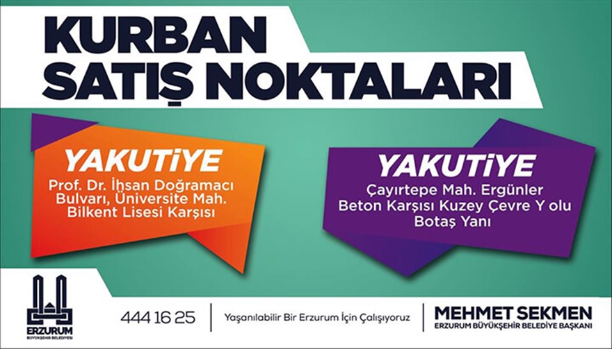Erzurum'da Kurban Satış Noktaları!