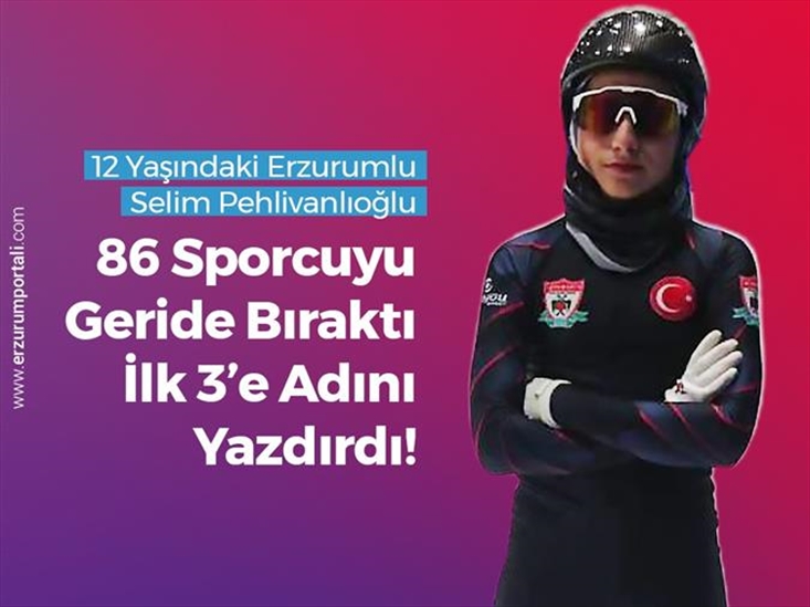 12 Yaşındaki Selim Pehlivanoğlu, 86 Rakibini Geride Bırakarak İlk 3e Girdi