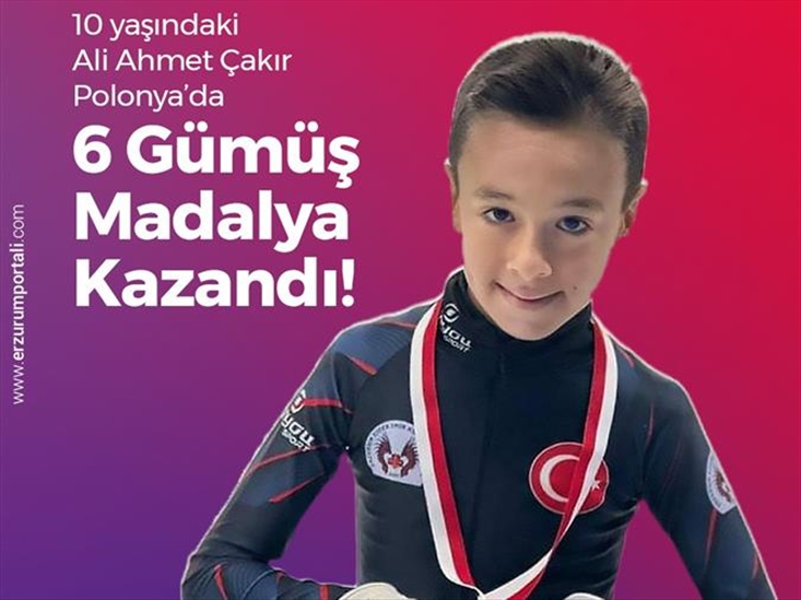 10 Yaşındaki Ali Ahmet Çakar Polonyada Büyük Bir Başarıya İmza Attı