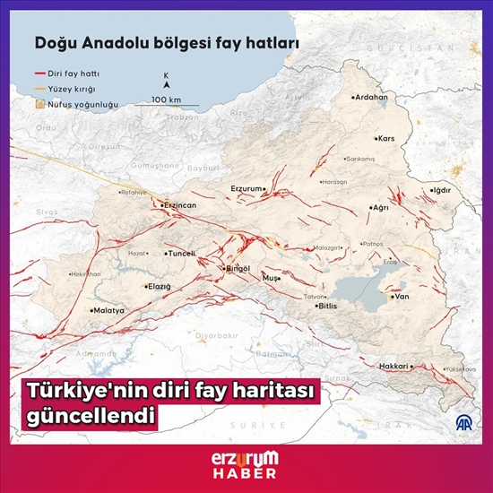 Deprem kuşağında bulunan Türkiyenin diri fay haritası güncellendi