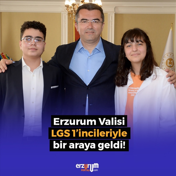 LGS Şampiyonları Erzurum Valisi Sn. Okay Memiş'i Ziyaret Etti