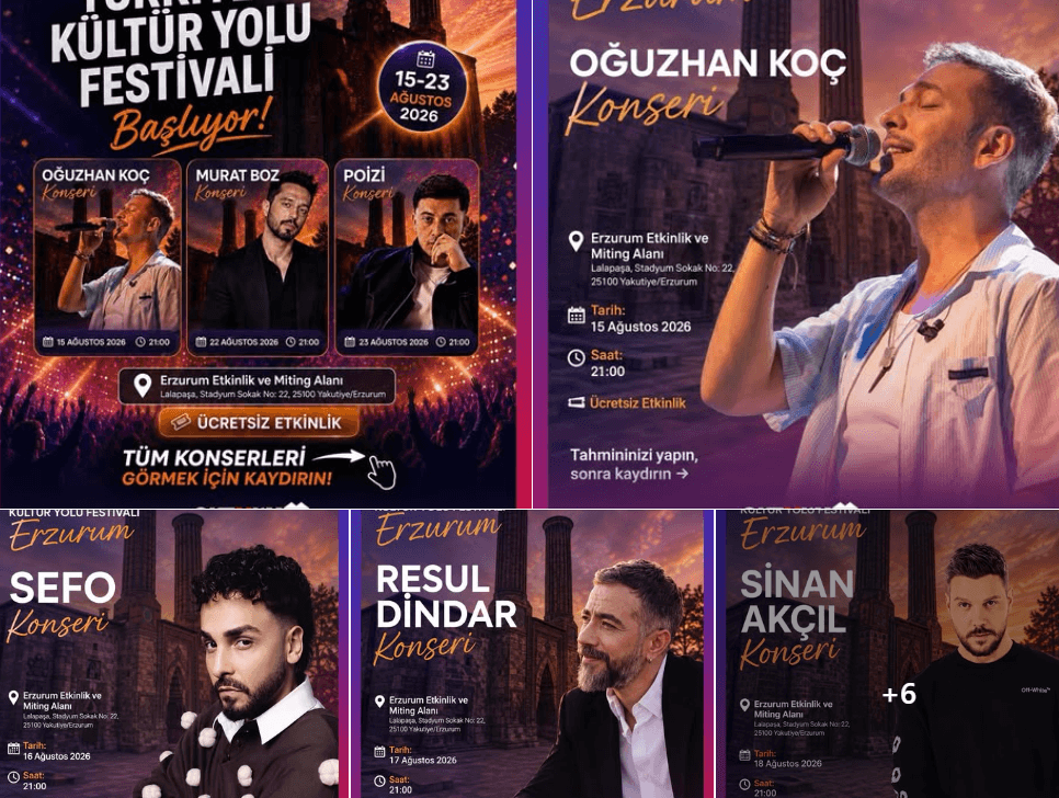 Erzurum’da Türkiye Kültür Yolu Festivali Başlıyor!
