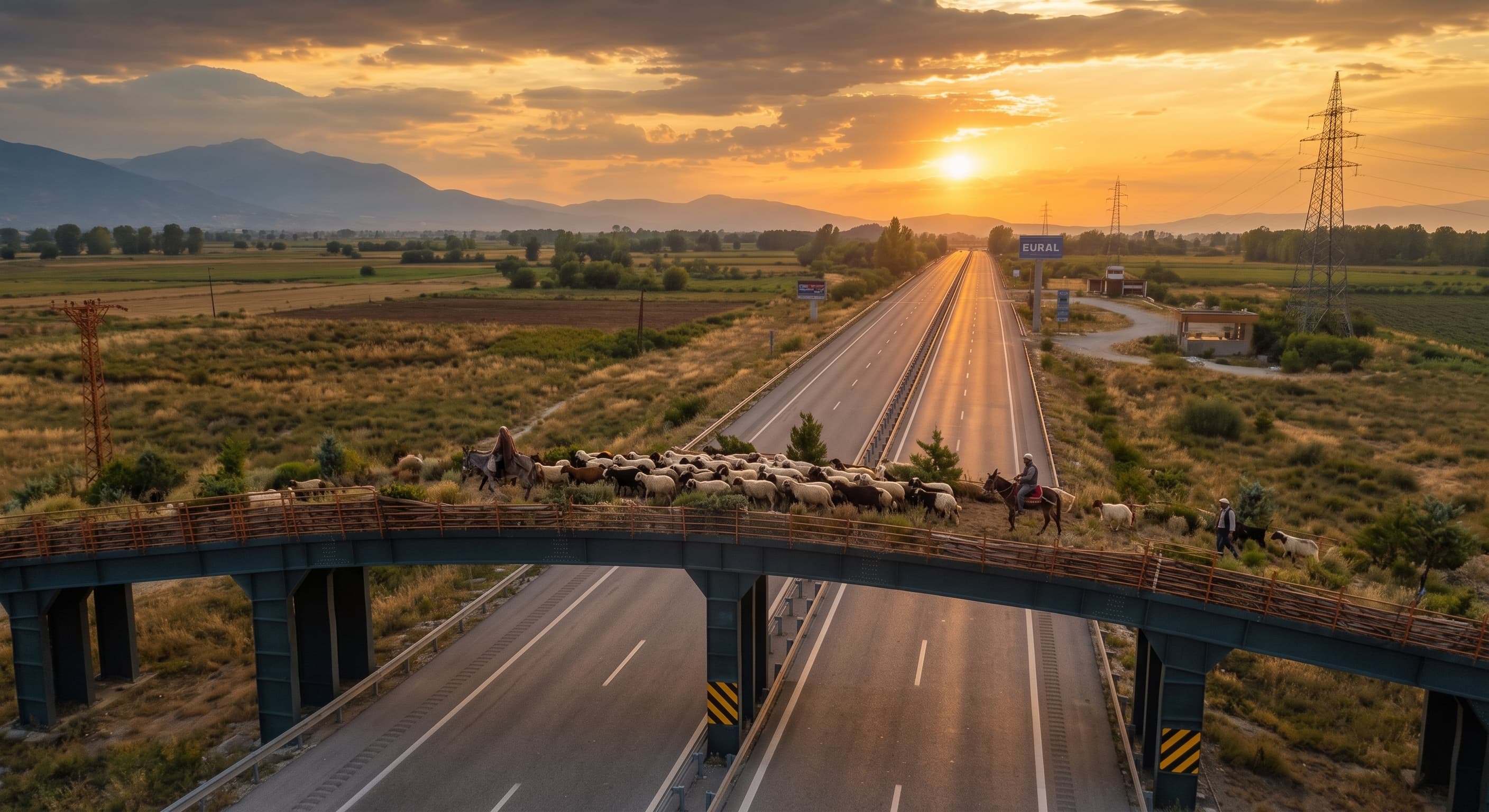 Erzincan-Erzurum Yolunda Sürülere Güvenli Geçiş