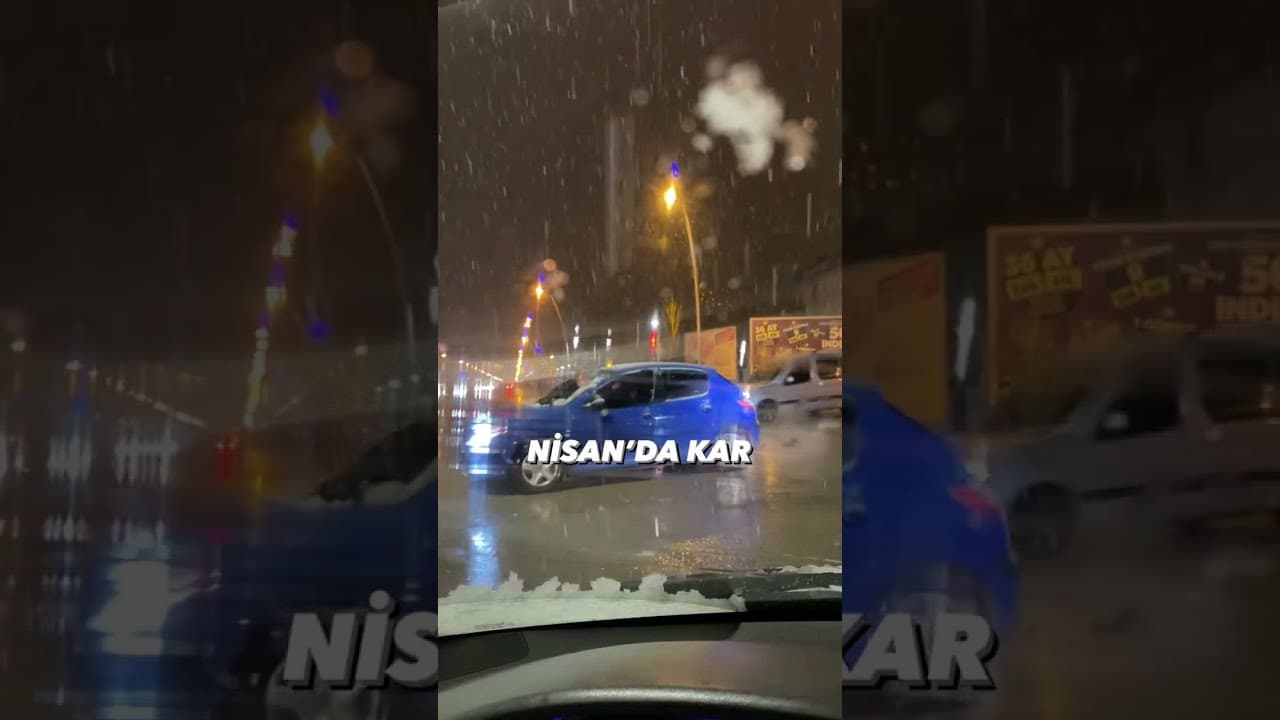 Erzurum'da Nisan Karı 🌨️🥶
