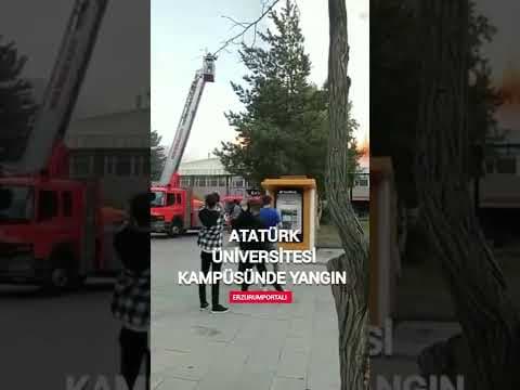 #sondakika Atatürk Üniversitesi Kampüsünde Yangın 💥