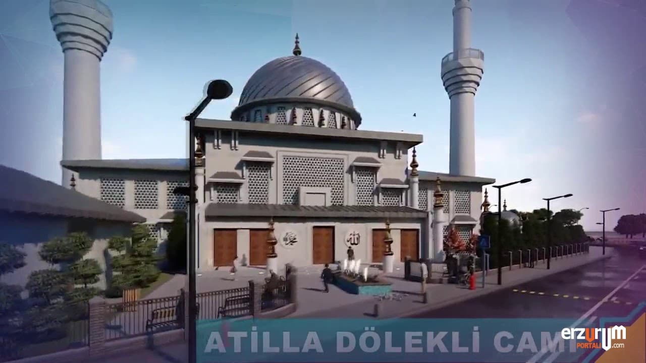 Pasinler Hasankale'de Yeni Proje, Atilla Dölekli Cami Göz Kamaştıracak!