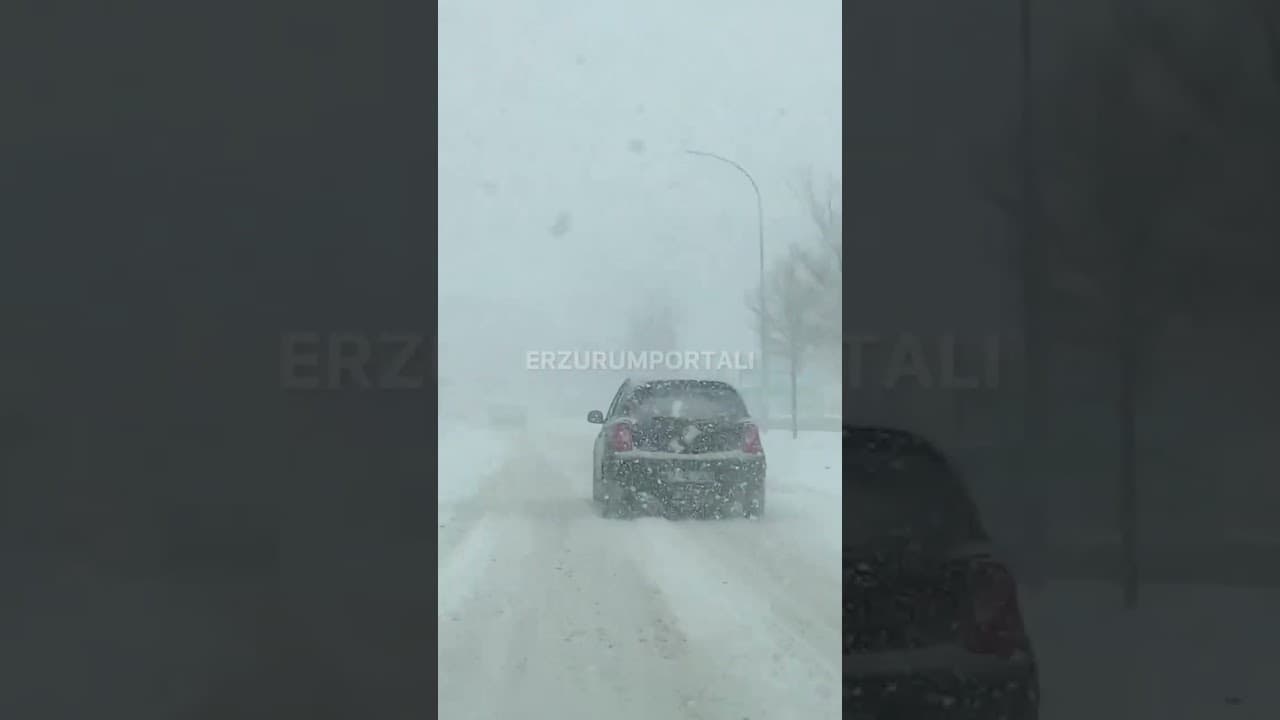 Erzurum'da Kar Hasreti Sona Erdi!