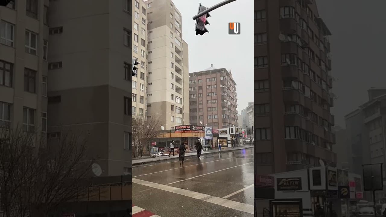 Erzurum’a Bir Anda Kış Geldi
