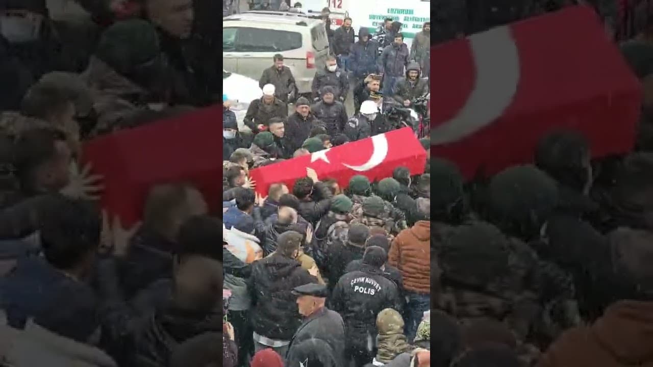 Erzurum Şehit İli'yi Kar ve Tipi Altında Ebediyete Uğurladı!