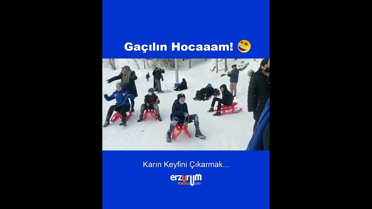 Erzurum'da Tebessüm Ettiren Görüntü 'Gaçılın Hocaaam'