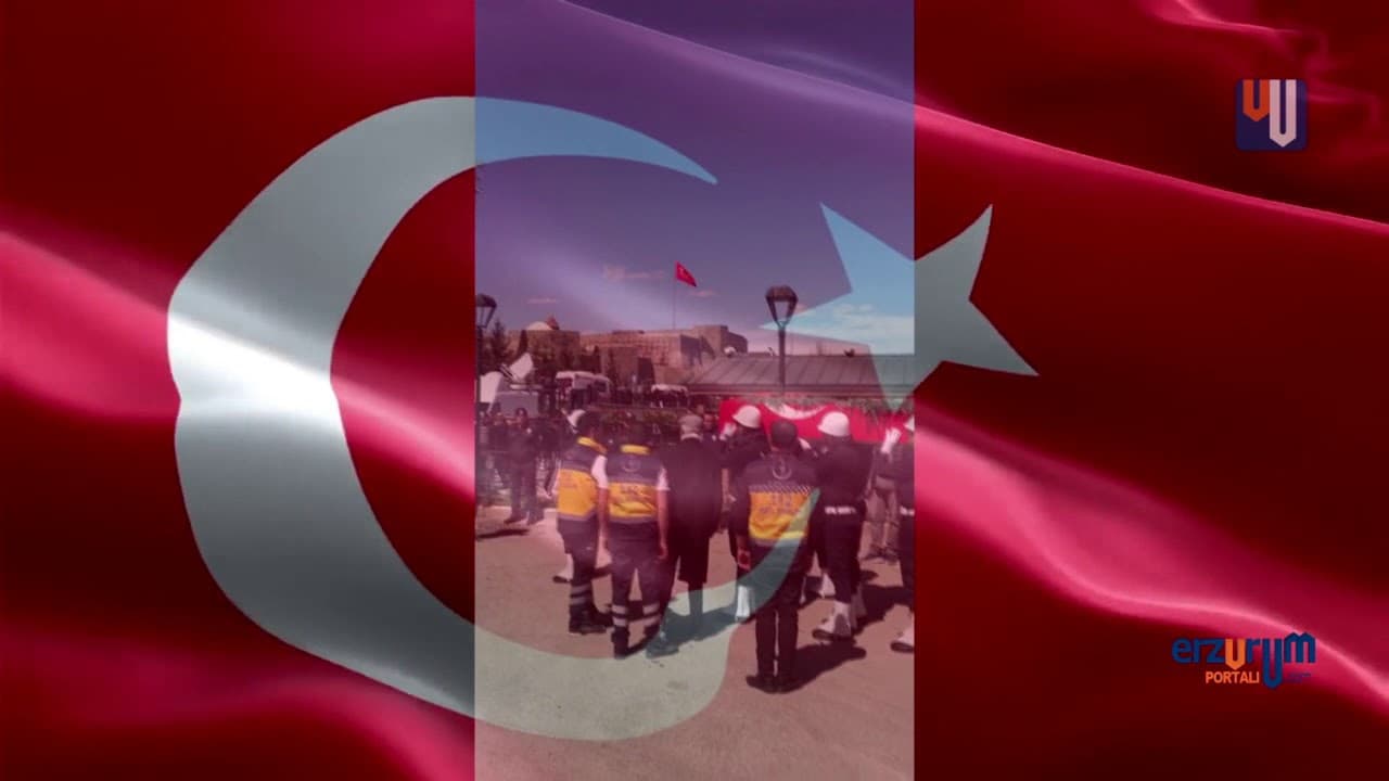Erzurum Afrin'de Şehit Olan Sağlıkçısını Toprağa Verdi