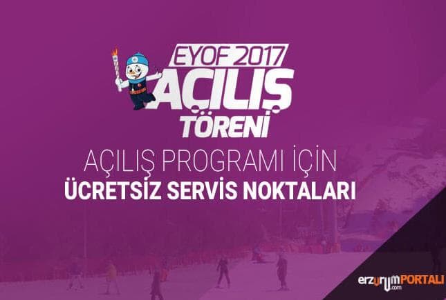 EYOF Açılışı Ücretsiz Servis Güzergahları