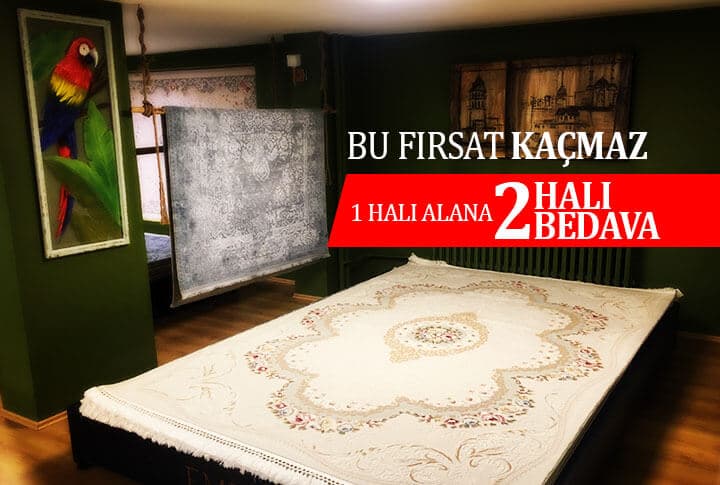 Halıda Kaçırılmayacak Fırsat! 1 Alana 2 Halı Bedava