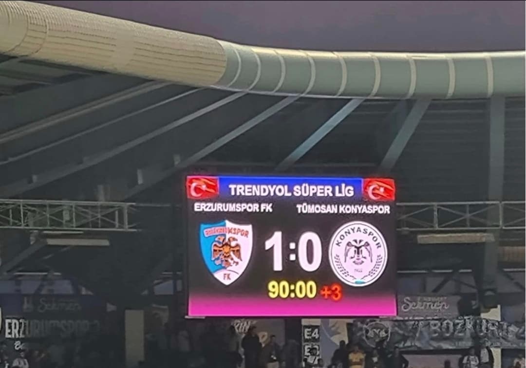 Erzurumspor FK, Konyaspor Karşısında 1-0 Kazandı