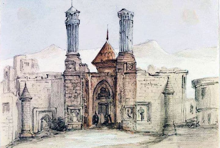 Çifte Minareli Medrese'yi Resmeden Muhteşem 4 Çizim!