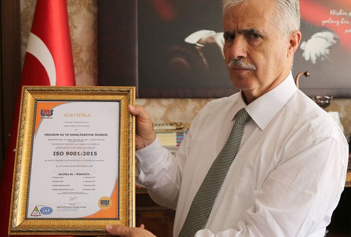 Erzurum Su ve Kanalizasyon İşletmesi Kalitesini Tescilledi
