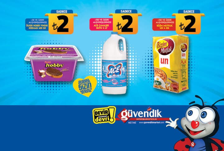 Güvendik Hipermarket Sadece 2 TL Kampanyası