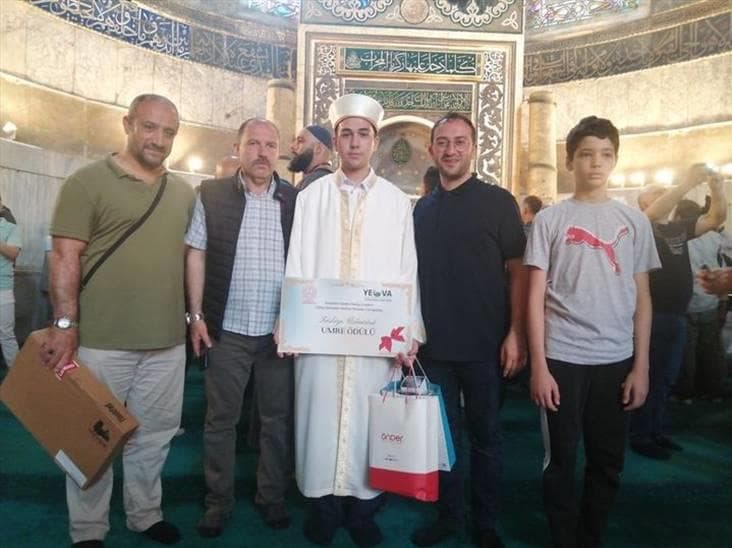 Genç Hatipler Hutbe Okuma Yarışmasında Muhammed Enes CUYA Türkiye 3. sü oldu