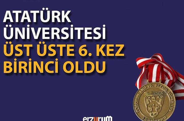 Atatürk Üniversitesi Üst Üste 6. Kez 1. Sırada!
