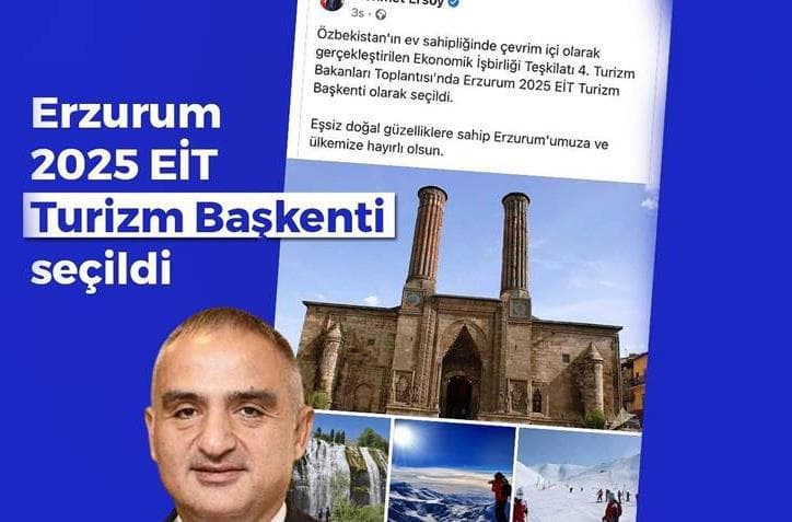 Erzurum, EİT Turizm Başkenti Olarak Seçildi!