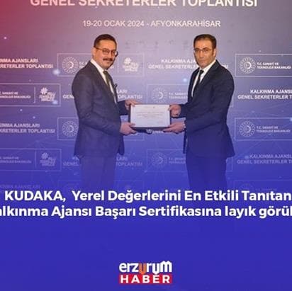 KUDAKA'ya Başarı Ödülü Verildi