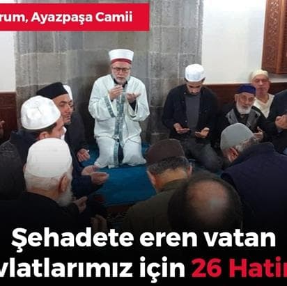 Şehitlerimizin 26 hatim okundu