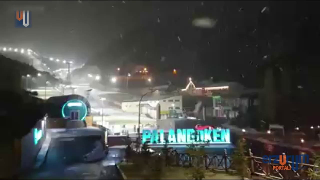Palandöken'de Gece Kar Yağışı!