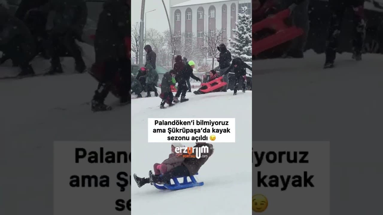 Palandöken’i bilmiyoruz ama ⛷️Şükrüpaşa’da kayak sezonu açıldı 😉