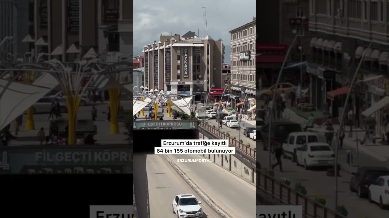 Erzurum'da trafiğe kayıtlı araç sayısı #erzurum #erzurumhaber #trafik