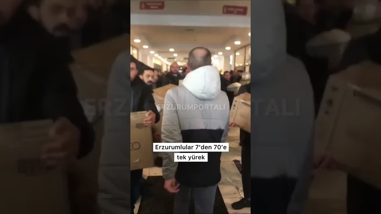 Erzurum'da 7'den 70'e Herkes Yardıma Koşuyor!