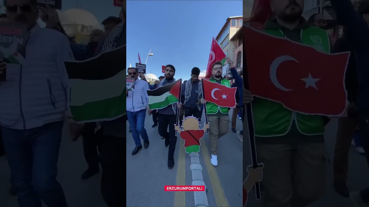 Erzurum Filistin İçin Ayağa Kalktı