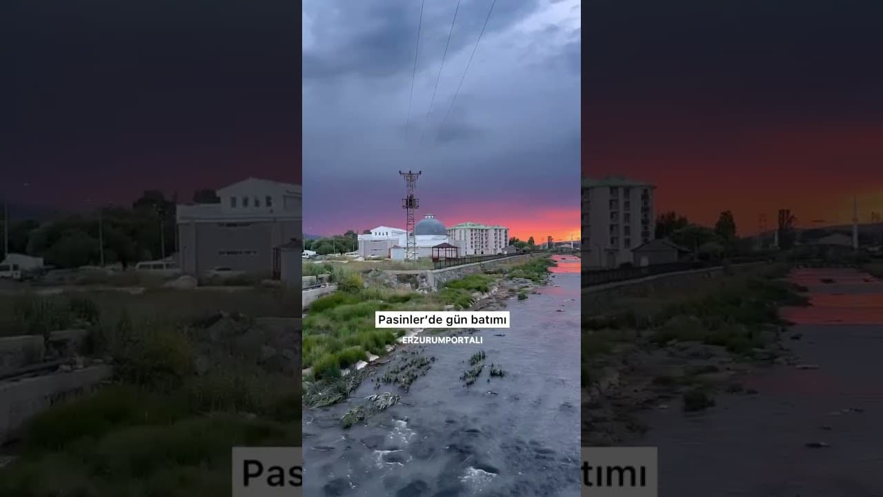 Termal ilçemiz Pasinler’de gün batımı 🌅#erzurum #pasinler #hasankale #erzurumportali