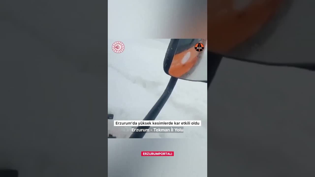 Erzurum’da yüksek kesimlerinde kar yağışı etkili oldu
