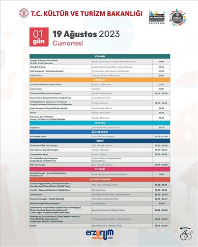 Palandöken Kültür Festivali Programı