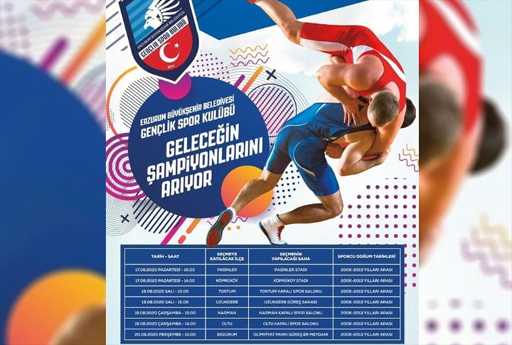 Erzurum Geleceğin Güreş Şampiyonlarını Arıyor