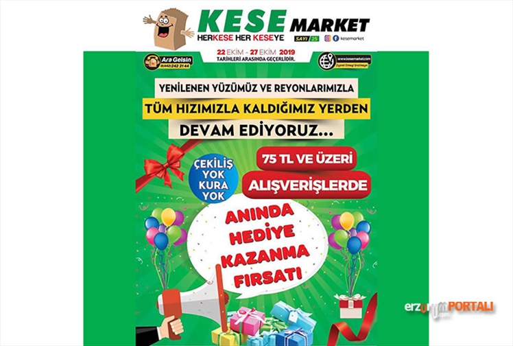 Kese Market 5 Günlük İndirim ve Sürpriz Hediyeler Kampanyası Başlattı!
