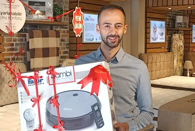 Erzurum Bambi Yatak’ta 4 Bin Liralık Robot Süpürge Hediye Kampanyası