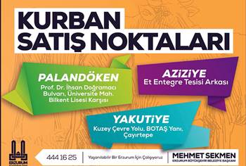 Erzurum'da Kurban Satış Noktaları!