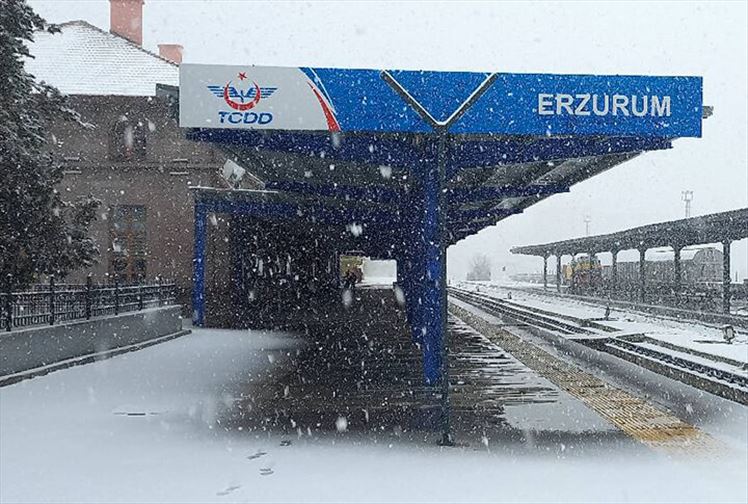 Erzurum'a Kar Yağdı