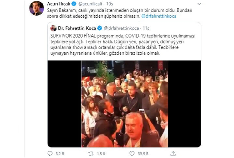Acun'dan Açıklama Geldi, 'İstenmeden Oluşan Durum Oldu'