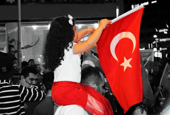 Erzurum Bayrak Sevgisi Fotoğraflarda
