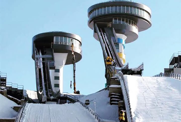 Kar kış Erzurum Atlama Kuleleri